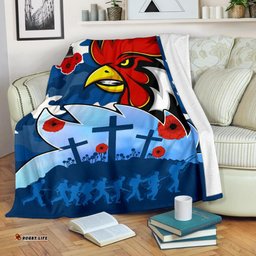 Roosters ANZAC Day Premium Blanket Military Blue