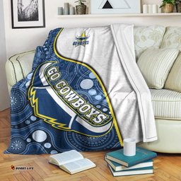cowboys rugby permium blanket indigenous pattern 2022 premiers sporty style