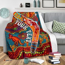 Aboriginal Personalised Premium Blanket Indigenous Boomerang