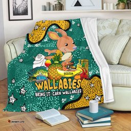 Australia Wallabies Custom Blanket - Australian Big Things Blanket