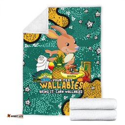Australia Wallabies Custom Blanket - Australian Big Things Blanket