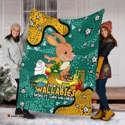 Australia Wallabies Custom Blanket - Australian Big Things Blanket