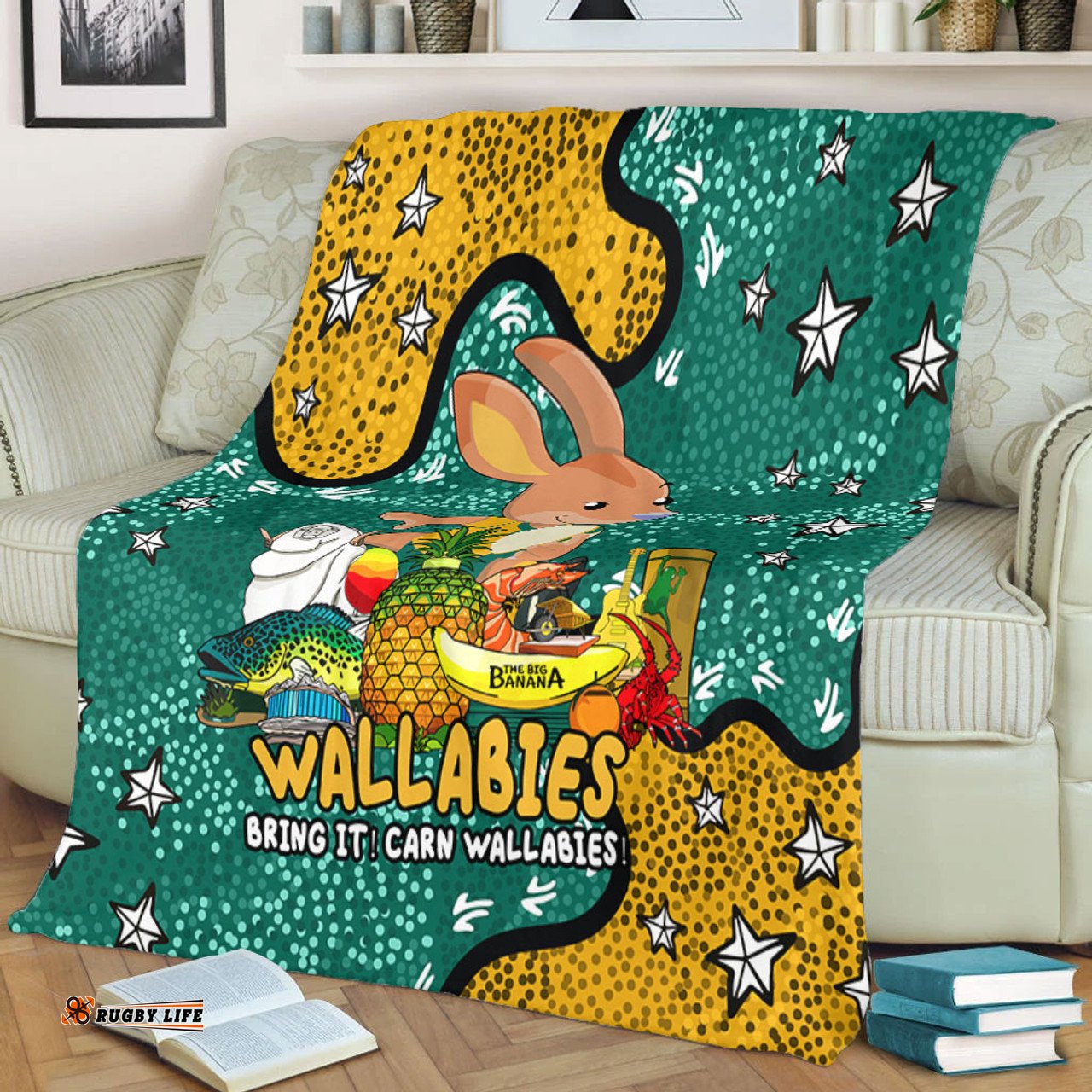 Australia Wallabies Custom Blanket - Australian Big Things Blanket