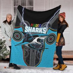 cronulla sutherland sharks premium blanket naidoc week special style