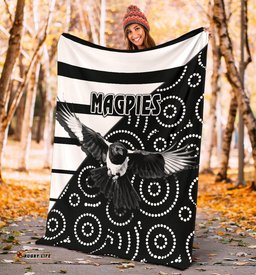 Western Suburbs Magpies Premium Blanket Simple Indigenous