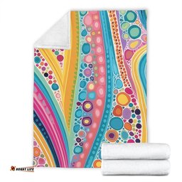 Australia Aboriginal Blanket - Aboriginal Colourful Dots Inspired Blanket