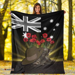 vibehoodie blanket anzac day hat boots premium blanket