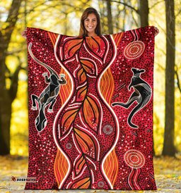 Aboriginal Premium Blanket Indigenous Patterns Ver12