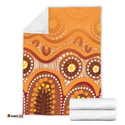 Australia Aboriginal Blanket - Brown Aboriginal Dot Blanket
