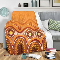 Australia Aboriginal Blanket - Brown Aboriginal Dot Blanket
