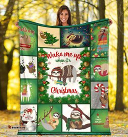 Australia Christmas Premium Blanket Light Green Merry Christmas