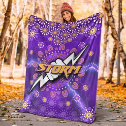 melbourne storm premium blanket aboriginal dot