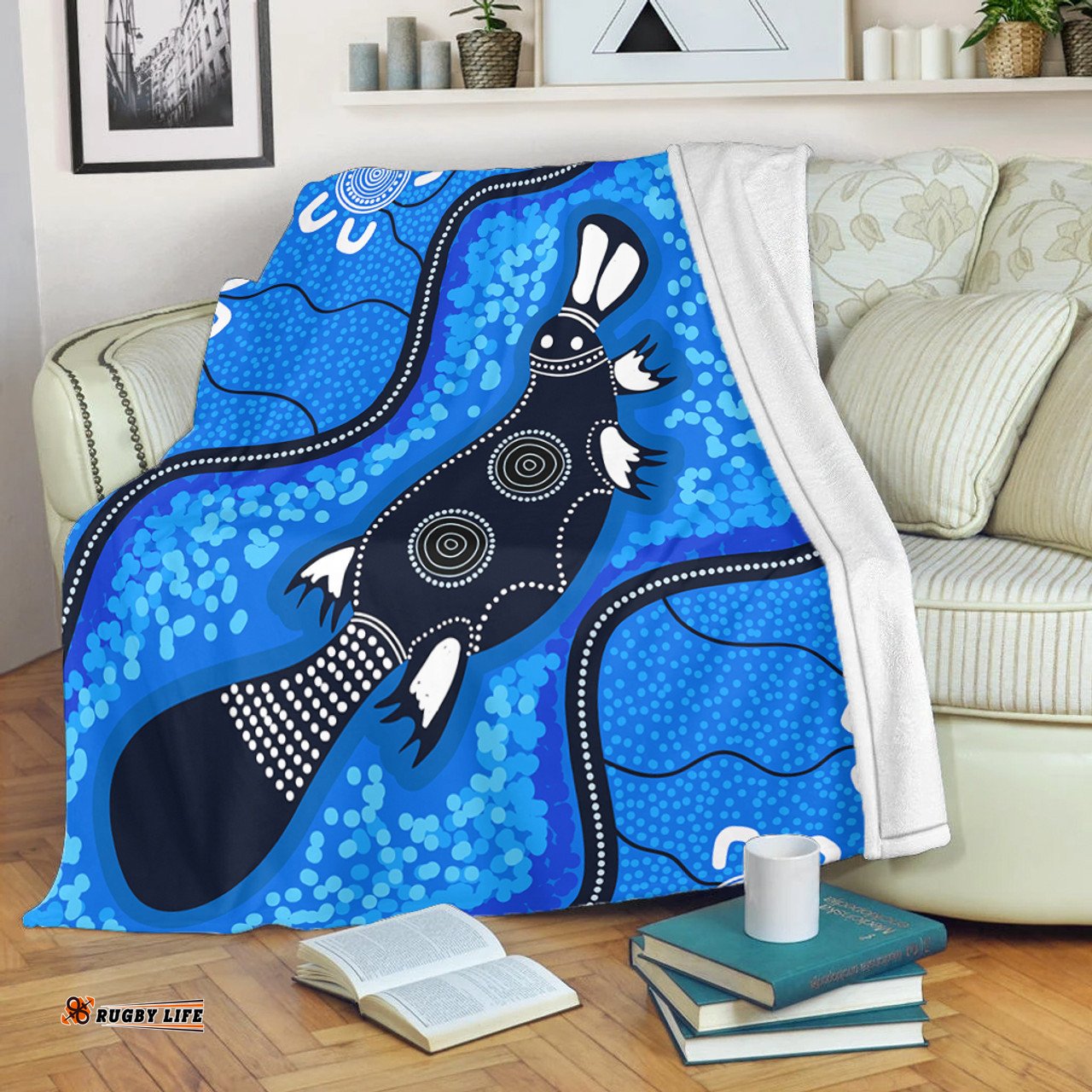 Australia Aboriginal Blanket - Platypus Art Blanket