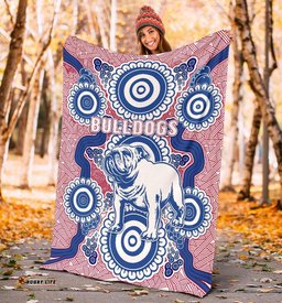 Western Premium Blanket Bulldogs Simple Indigenous