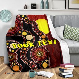 Custom Premium Blanket Australia Aboriginal Lives Matter Flag