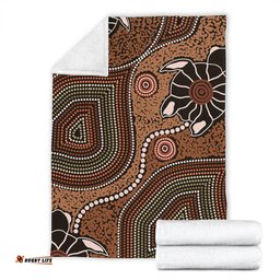 Australia Aboriginal Blanket - Aboriginal Turtle Art Background Blanket