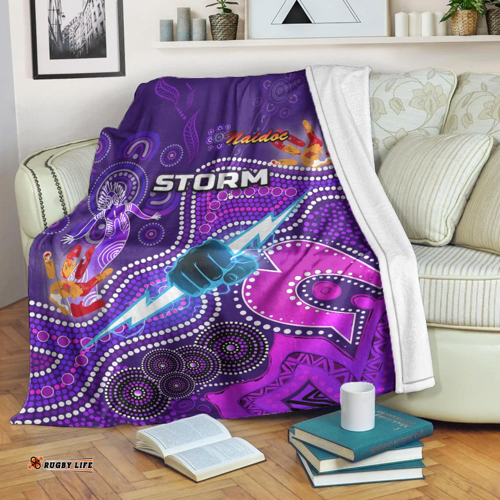 melbourne storm premium blanket naidoc heal country heal our nation