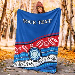 Custom Personalised Bulldogs Indigenous Premium Blanket Western