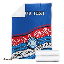 Custom Personalised Bulldogs Indigenous Premium Blanket Western