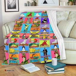Australia Blanket - Australia's Iconic Big Things Postage Stamps Style Blanket
