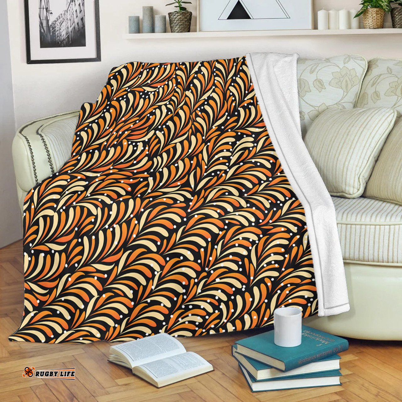 Australia Aboriginal Blanket - Seamless Bush Leaves Blanket