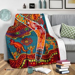 Aboriginal Premium Blanket Indigenous Boomerang