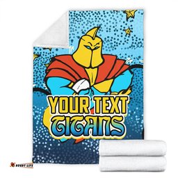 Gold Coast Titans Custom Blanket - Team With Dot And Star Patterns For Tough Fan Blanket