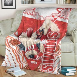 Sydney Swans Aboriginal Style Premium Blanket