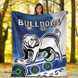 bulldogs rugby blanket custom indigenous bulldogs blanket rlt13