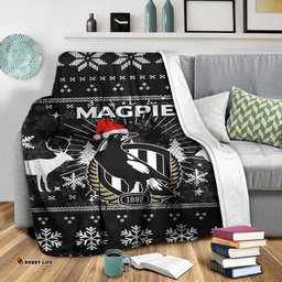 Collingwood Magpies Blanket Christmas Ugly Style