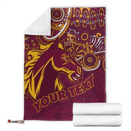 broncos rugby blanket custom super indigenous broncos blanket rlt13