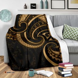 New Zealand Maori Mangopare Premium Blanket Polynesian Gold