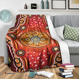 Australia Aboriginal Inspired Blanket - Dot Design Vector Aboriginal Artwork
