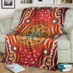 Australia Aboriginal Inspired Blanket - Dot Design Vector Aboriginal Artwork