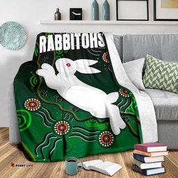 Rabbitohs Premium Blanket Simple Indigenous