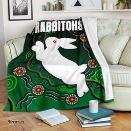 Rabbitohs Premium Blanket Simple Indigenous