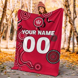 custom personalised western sydney wanderers blanket indigenous dot painting art
