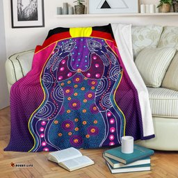 Premium Blanket Aboriginal Sublimation Dot Pattern Style Violet