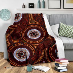 Aboriginal Premium Blanket Aboriginal Human Dot Painting Art