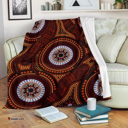 Aboriginal Premium Blanket Aboriginal Human Dot Painting Art