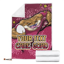Queensland Cane Toads Custom Blanket - Team With Dot And Star Patterns For Tough Fan Blanket