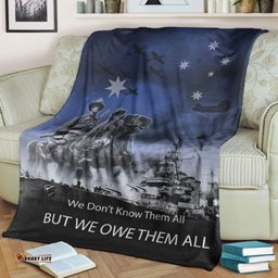 vibehoodie blanket anzac day australia light horse premium blanket
