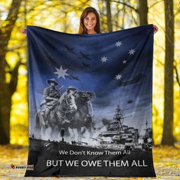 vibehoodie blanket anzac day australia light horse premium blanket