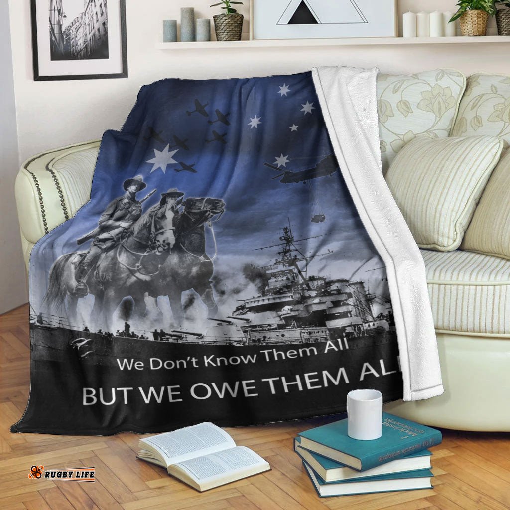 vibehoodie blanket anzac day australia light horse premium blanket