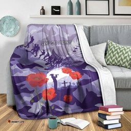 vibehoodie blanket custom new zealand anzac fern and camouflage premium blanket
