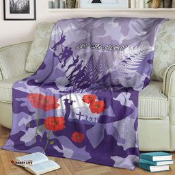 vibehoodie blanket custom new zealand anzac fern and camouflage premium blanket