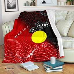 customaboriginal premium blanket two indigenous lizard