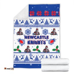 Newcastle Knights Christmas Blanket - Newcastle Knights Special Ugly Christmas Blanket