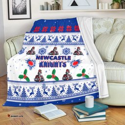 Newcastle Knights Christmas Blanket - Newcastle Knights Special Ugly Christmas Blanket