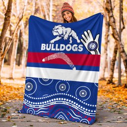 Western Bulldogs Blanket Aboriginal Dot Painting